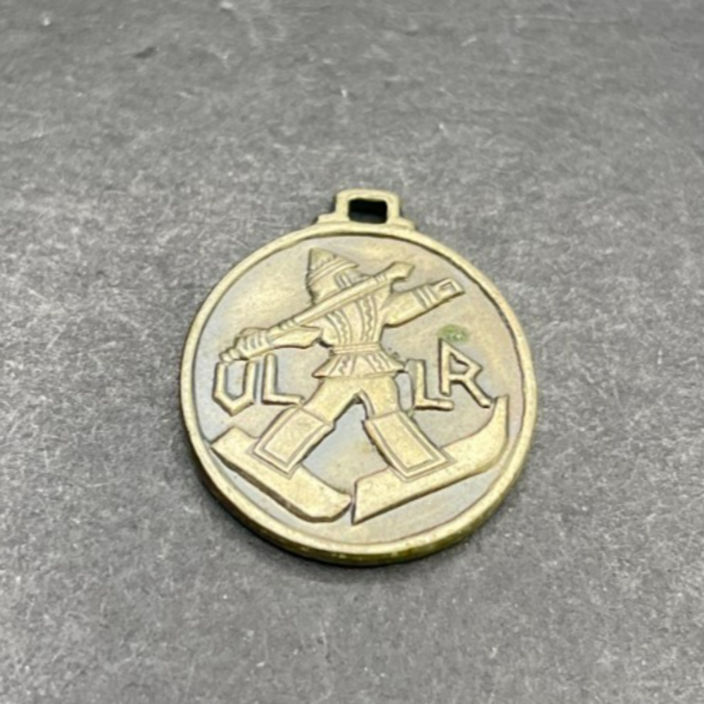Vintage Swedish ULLR Skiing Pendant Charm PM Three Crowns Norse God Skier 18mm